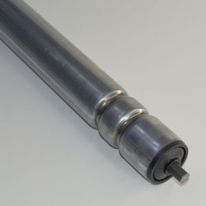 close up of a 138 grooved Rolcon replacement conveyor roller