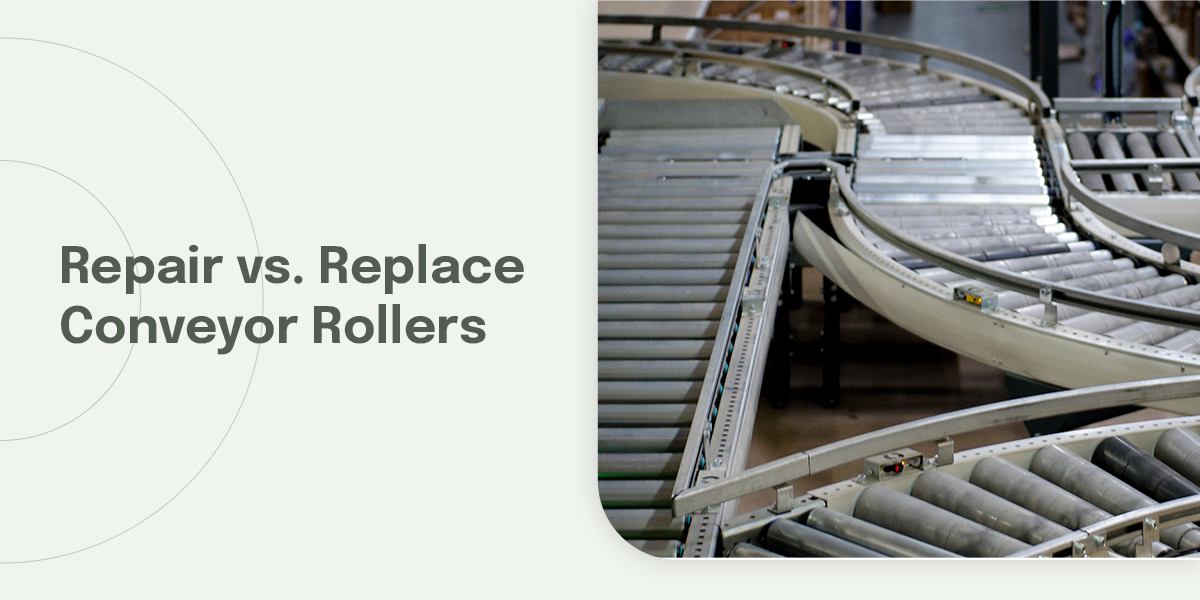 conveyor roller belt with the text repair vs replace